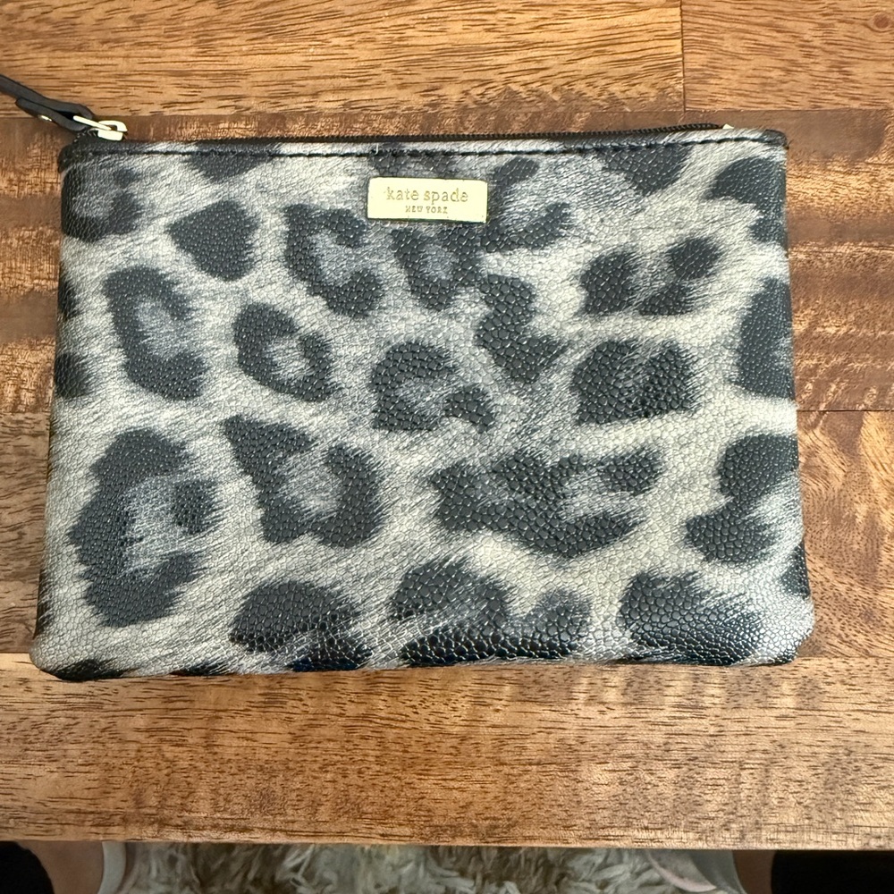 Kate Spade small leopard pouch